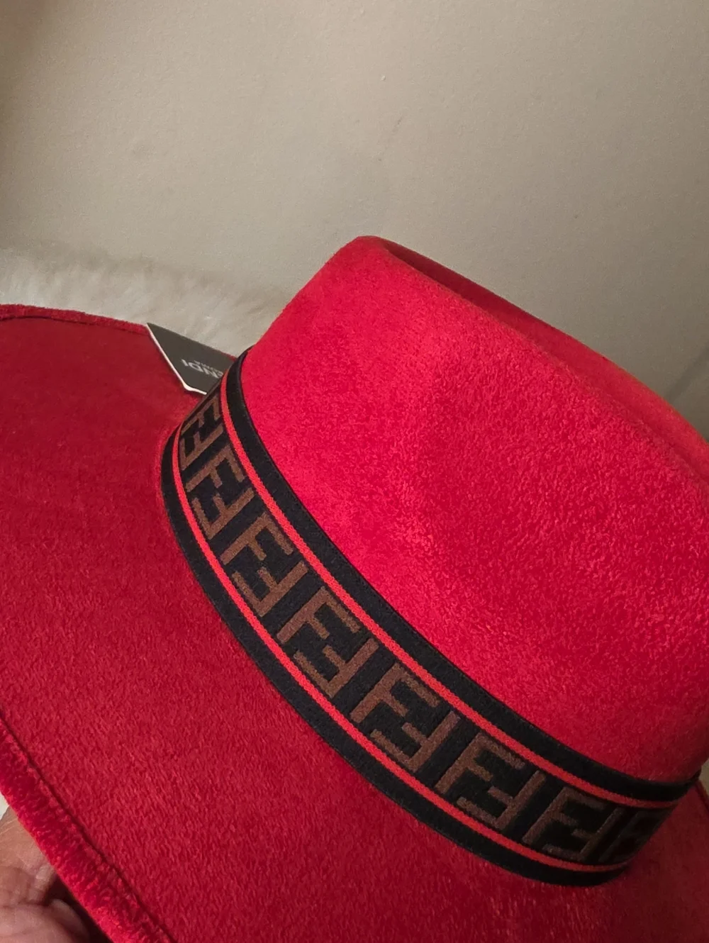 Red Wide Brim Fedora (M)